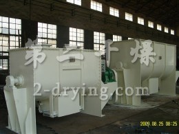 Horizontal screw belt mixer